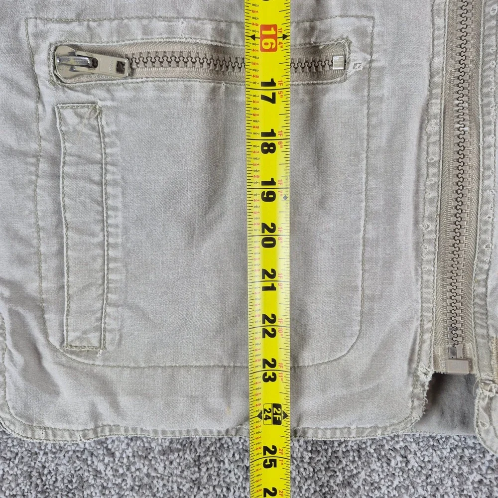 Vintage Banana Republic Safari‎ Vest Mens Medium Hooded Multi-Pocket Fishing